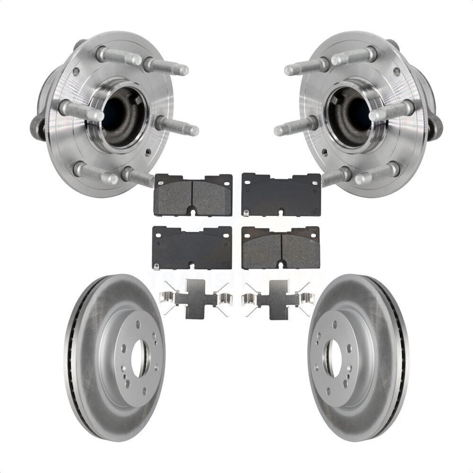 Front Hub Bearing Coat Brake Rotor Pads Kit For Chevrolet GMC Silverado 1500 Sierra Yukon KBB-133205
