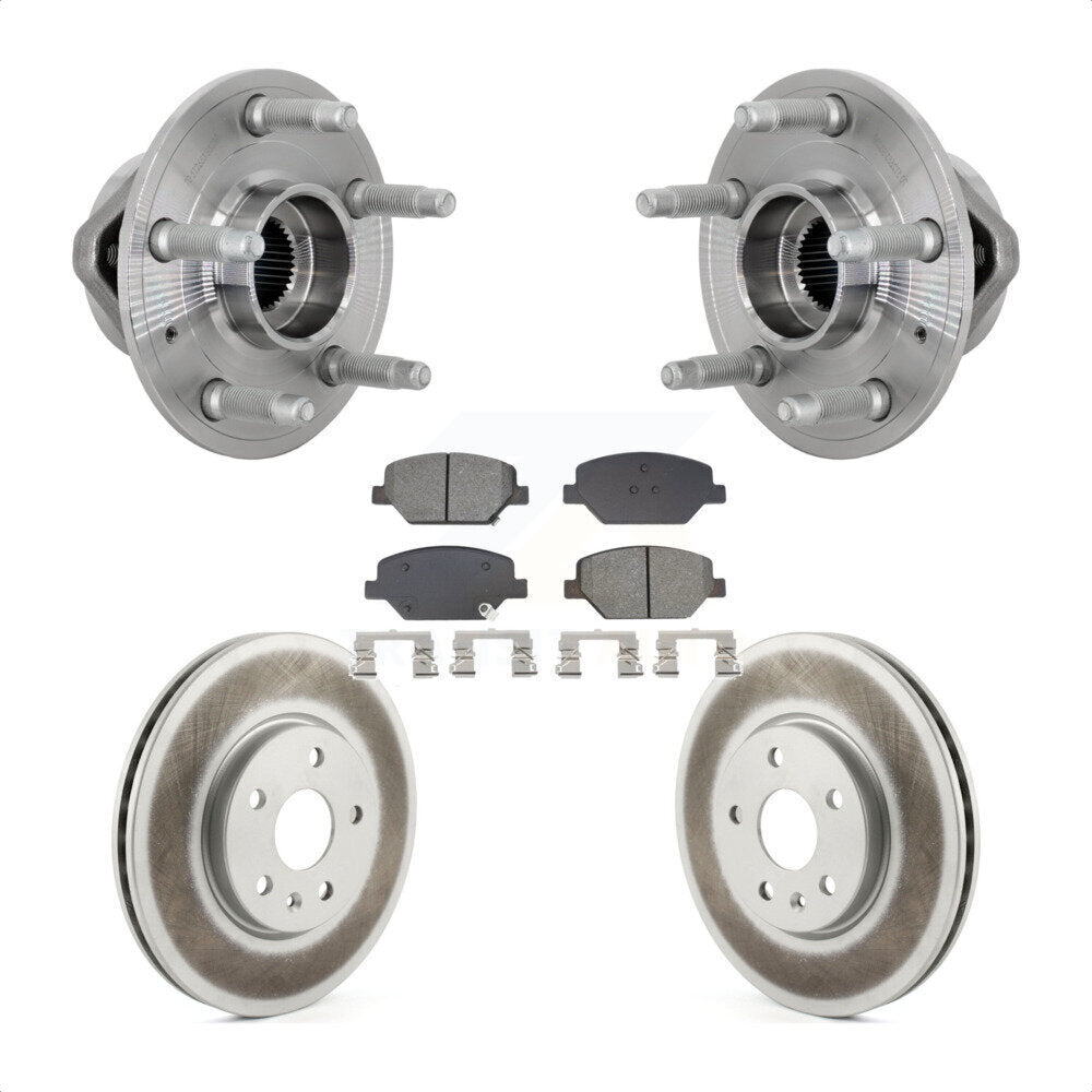 Front Hub Bearing Assembly Coated Disc Brake Rotors And Pads Kit For Buick Envision KBB-133207