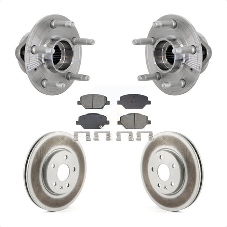 Front Hub Bearing Assembly Coated Disc Brake Rotors And Pads Kit For Buick Envision KBB-133207