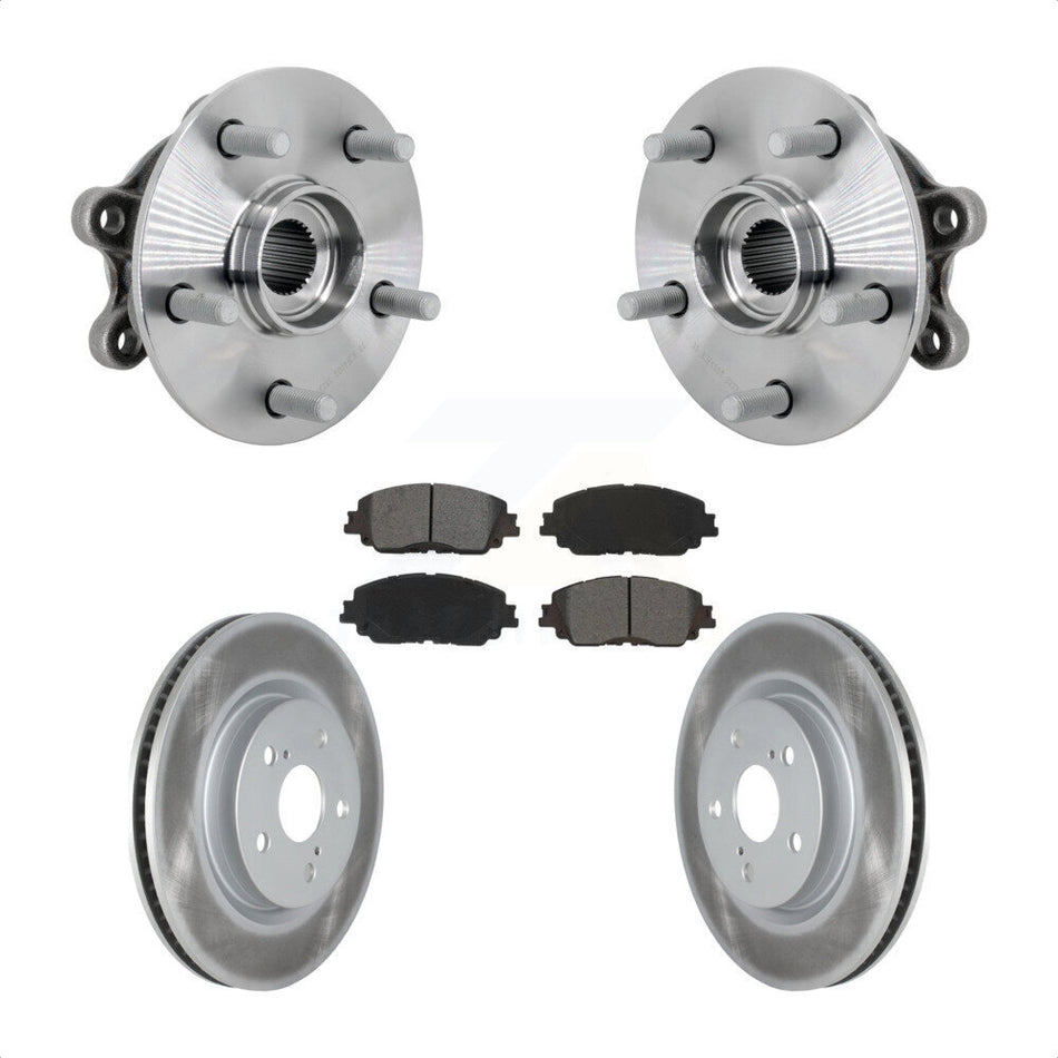 Front Hub Bearing Assembly Coated Disc Brake Rotors And Pads Kit For Toyota RAV4 KBB-133210