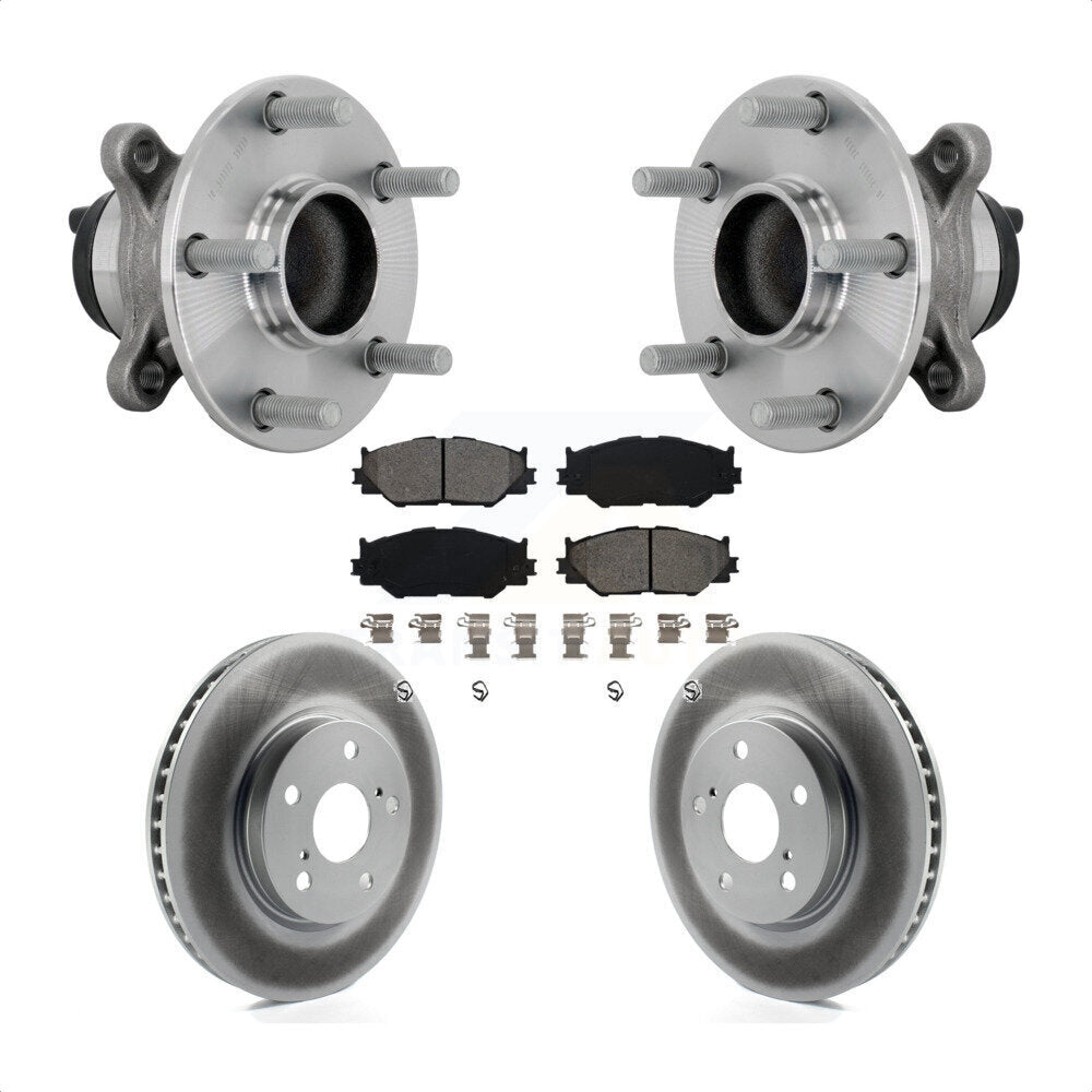 Front Hub Bearing Coat Brake Rotor Pad Kit For 2014-2015 Lexus IS250 With F Sport Package KBB-133227