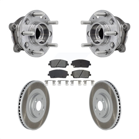 Front Hub Bearing Assembly Coated Brake Rotor Pads Kit For Hyundai Palisade Kia Telluride KBB-133229