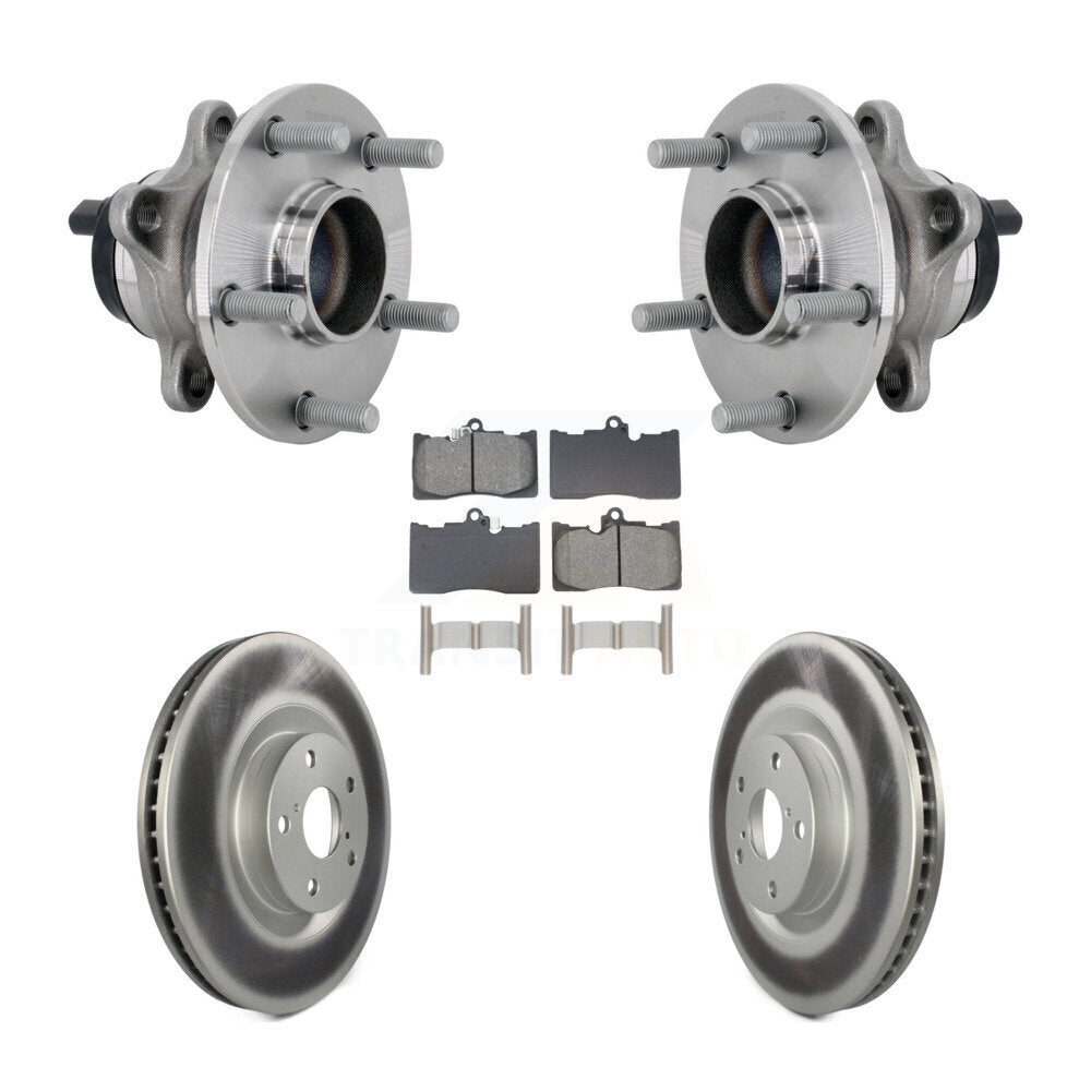 Front Hub Bearing Coated Brake Rotor And Pad Kit For Lexus GS350 RC300 RC350 GS450h GS300 KBB-133231