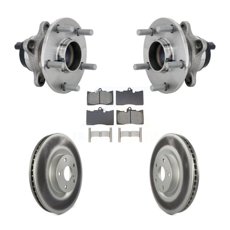 Front Hub Bearing Coated Brake Rotor And Pad Kit For Lexus GS350 RC300 RC350 GS450h GS300 KBB-133231