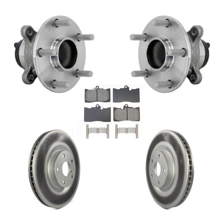 Front Hub Bearing Assembly Coated Disc Brake Rotor & Pad Kit For Lexus IS300 IS350 IS200t KBB-133232
