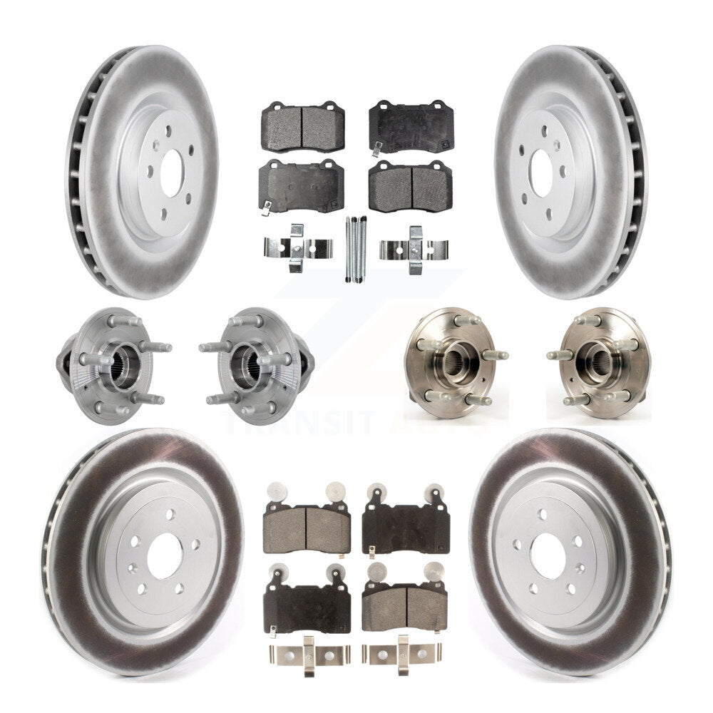 Front Rear Hub Bearings Coated Disc Brake Rotors And Pads Kit (10Pc) For Chevrolet Camaro KBB-133282