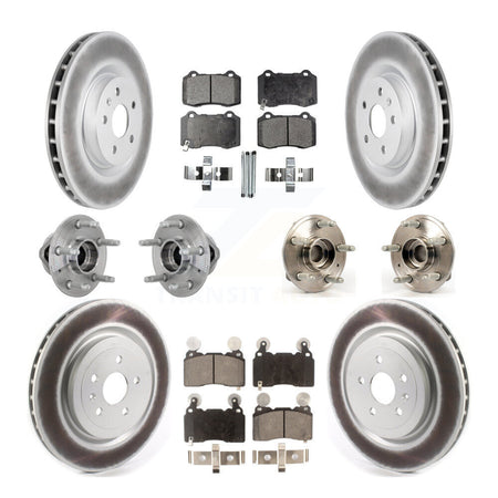 Front Rear Hub Bearings Coated Disc Brake Rotors And Pads Kit (10Pc) For Chevrolet Camaro KBB-133282
