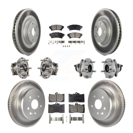 Front Rear Hub Bearing Coat Brake Rotor Pad Kit (10Pc) For Lexus GS350 RC300 GS450h GS300 KBB-133299