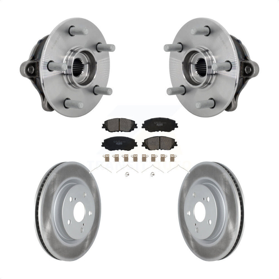 Front Hub Bearing Assembly Coated Disc Brake Rotors And Pads Kit For Toyota RAV4 Venza KBB-133306