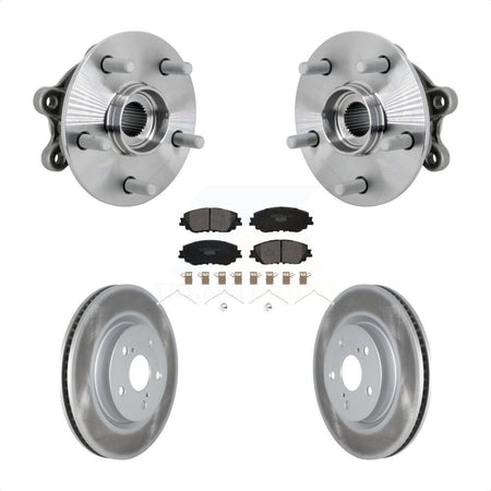 Front Hub Bearing Assembly Coated Disc Brake Rotors And Ceramic Pads Kit For Toyota RAV4 KBB-133307