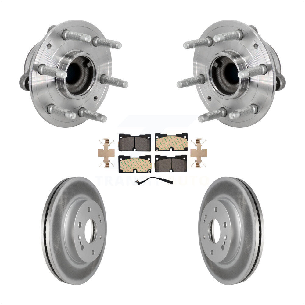 Front Hub Bearing Coat Brake Rotor Pads Kit For Chevrolet GMC Silverado 1500 Sierra Yukon KBB-133310