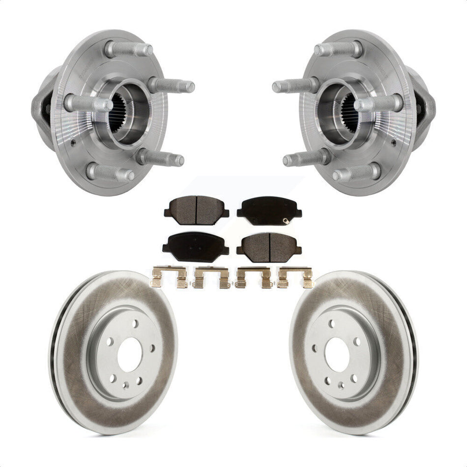 Front Hub Bearing Assembly Coated Disc Brake Rotor And Ceramic Pad Kit For Buick Envision KBB-133311