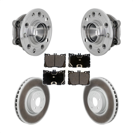 Front Hub Bearing Coated Brake Rotor Pad Kit For Mercedes-Benz E450 E400 E300 E350 CLS450 KBB-133334