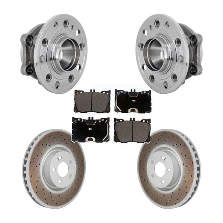 Front Hub Bearing Coated Brake Rotor Pad Kit For Mercedes-Benz E450 E400 E300 E350 CLS450 KBB-133335
