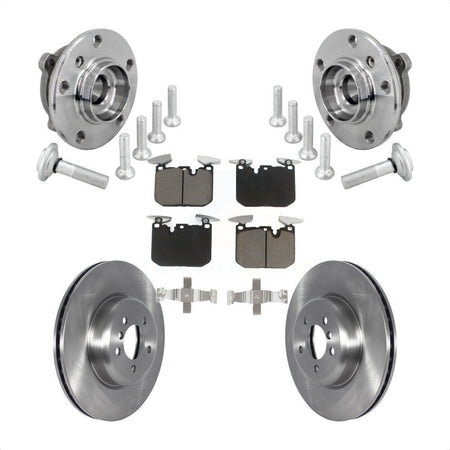 Front Hub Bearing Disc Brake Rotor & Pad Kit For BMW 340i xDrive 440i Gran Coupe M240i GT KBB-133383