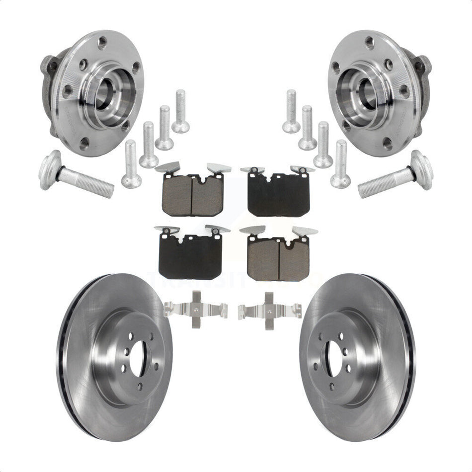 Front Hub Bearing Disc Brake Rotor & Pad Kit For BMW 340i xDrive 440i Gran Coupe M240i GT KBB-133383