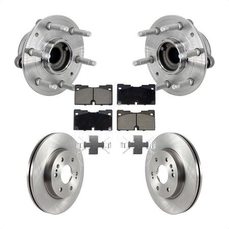 Front Hub Bearing Brake Rotor Pad Kit For Chevrolet GMC Silverado 1500 Sierra Yukon Tahoe KBB-133389
