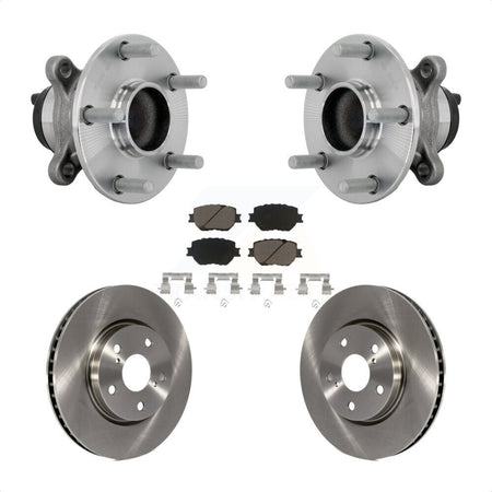 Front Hub Bearing Disc Brake Rotor & Pad Kit For 2014 Lexus IS250 Without F Sport Package KBB-133405