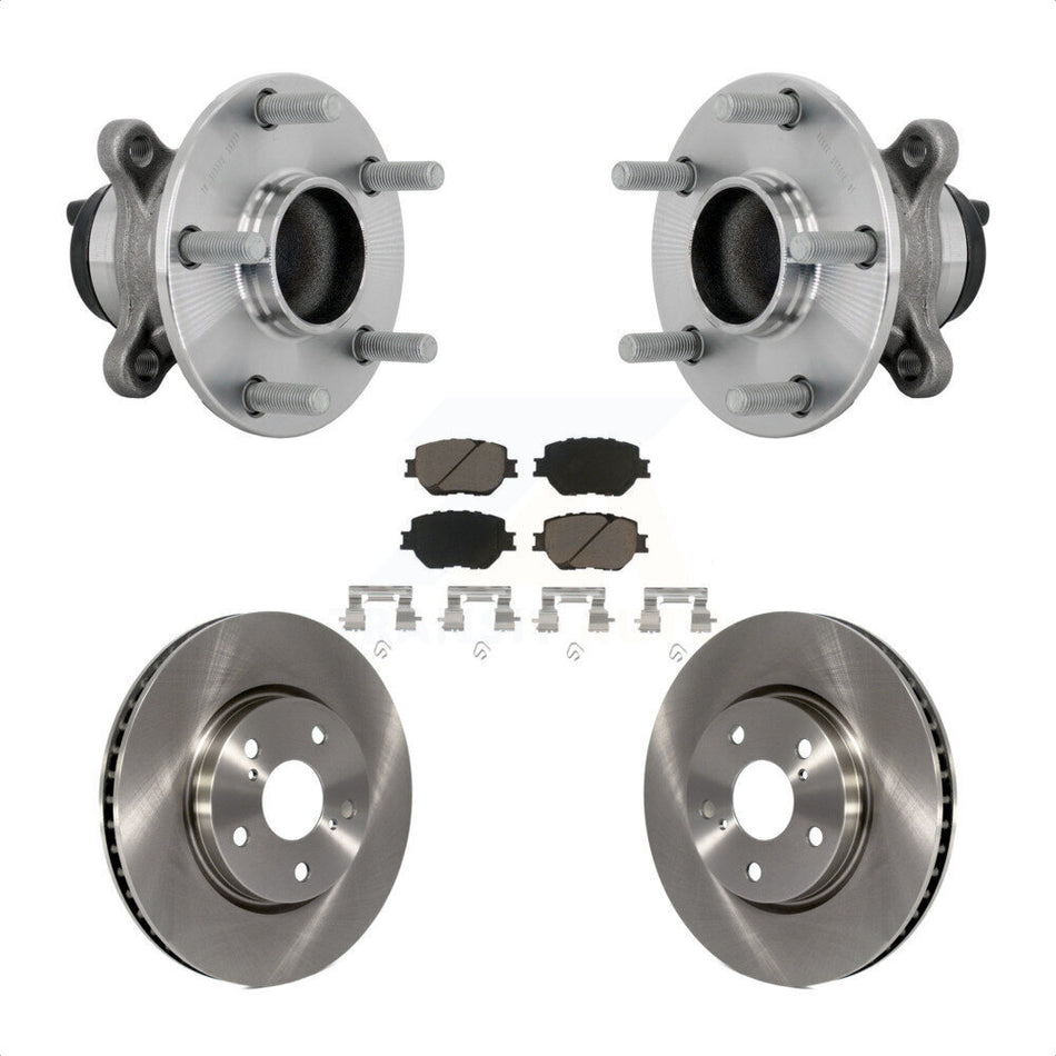 Front Hub Bearing Disc Brake Rotor & Pad Kit For 2014 Lexus IS250 Without F Sport Package KBB-133405