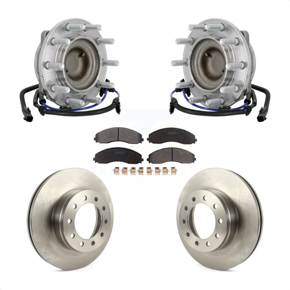 Front Hub Bearing Assembly Disc Brake Rotor Pad Kit For Ford F-450 Super Duty F-550 4 X 2 KBB-133413
