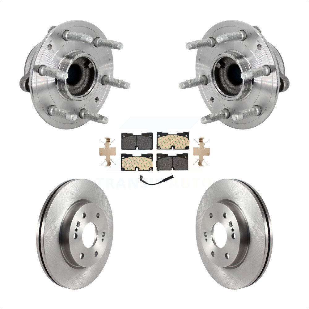 Front Hub Bearing Brake Rotor Pad Kit For Chevrolet GMC Silverado 1500 Sierra Yukon Tahoe KBB-133419