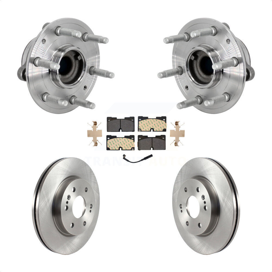 Front Hub Bearing Brake Rotor Pad Kit For Chevrolet GMC Silverado 1500 Sierra Yukon Tahoe KBB-133419