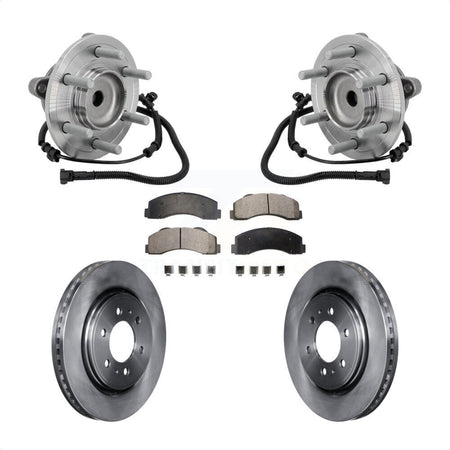 Front Hub Bearing Assembly Disc Brake Rotors And Pads Kit For 2015-2017 Ford F-150 RWD KBB-133424