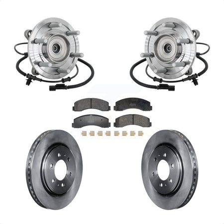 Front Hub Bearing Assembly Disc Brake Rotors And Pads Kit For 2018-2020 Ford F-150 Raptor KBB-133425