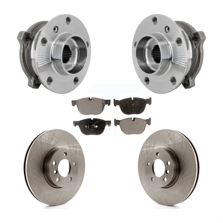 Front Hub Bearing Assembly Disc Brake Rotors And Pads Kit For BMW X5 X6 M12 x 1.25 Thread KBB-133426