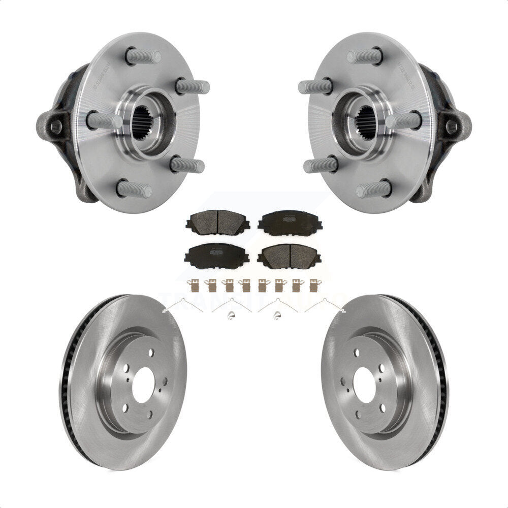 Front Hub Bearing Assembly Disc Brake Rotors And Pads Kit For Toyota RAV4 Venza KBB-133429