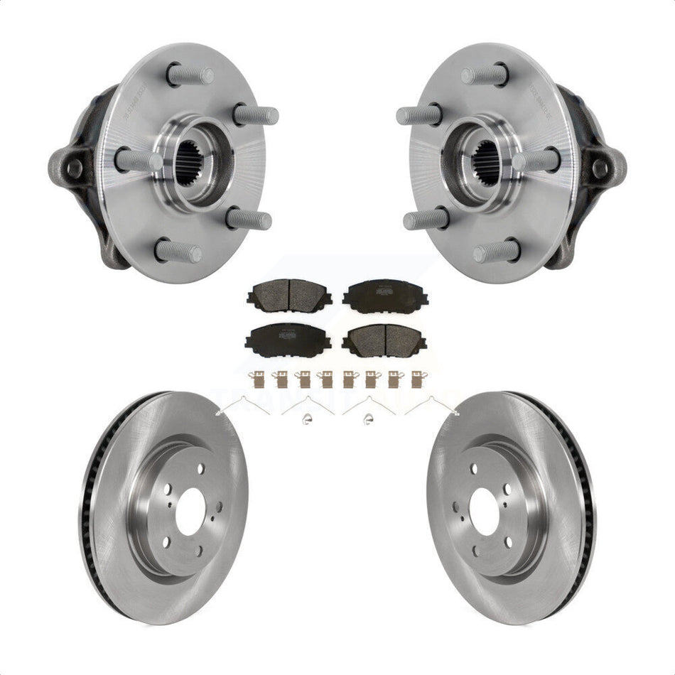 Front Hub Bearing Assembly Disc Brake Rotors And Pads Kit For Toyota RAV4 Venza KBB-133429