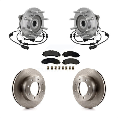 Front Hub Bearing Assembly Disc Brake Rotors And Semi-Metallic Pads Kit For Ram 2500 3500 KBB-133431
