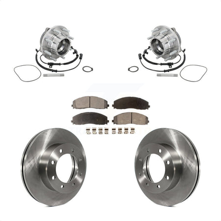 Front Hub Bearing Brake Rotor & Pad Kit For 13-16 Ford F-450 Super Duty With 8 Lug Wheels KBB-133433