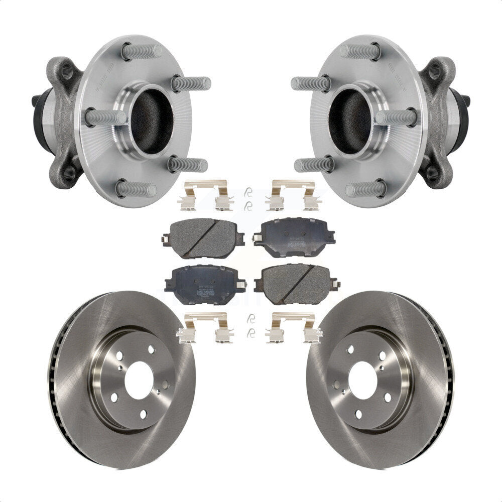Front Hub Bearing Disc Brake Rotor & Pad Kit For 2014 Lexus IS250 Without F Sport Package KBB-133437