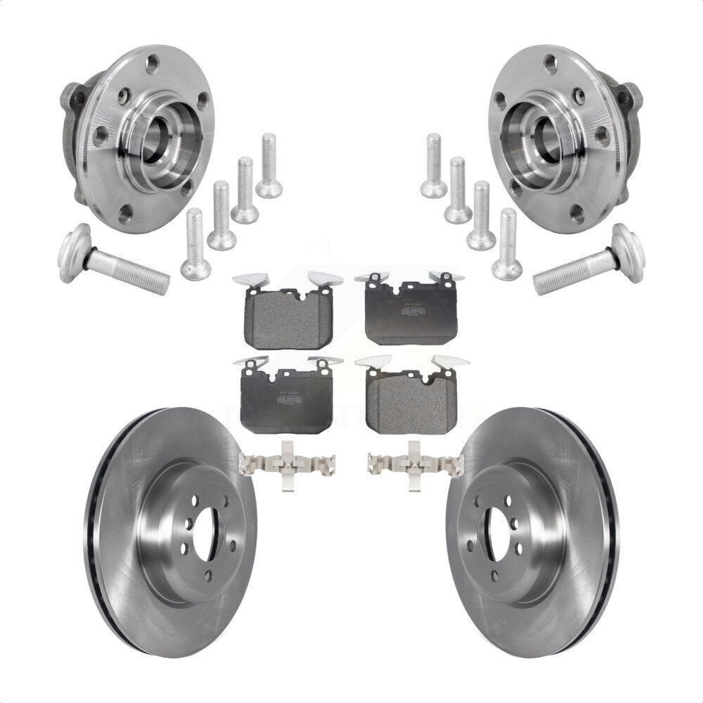 Front Hub Bearing Disc Brake Rotor & Pad Kit For BMW 340i xDrive 440i Gran Coupe M240i GT KBB-133439