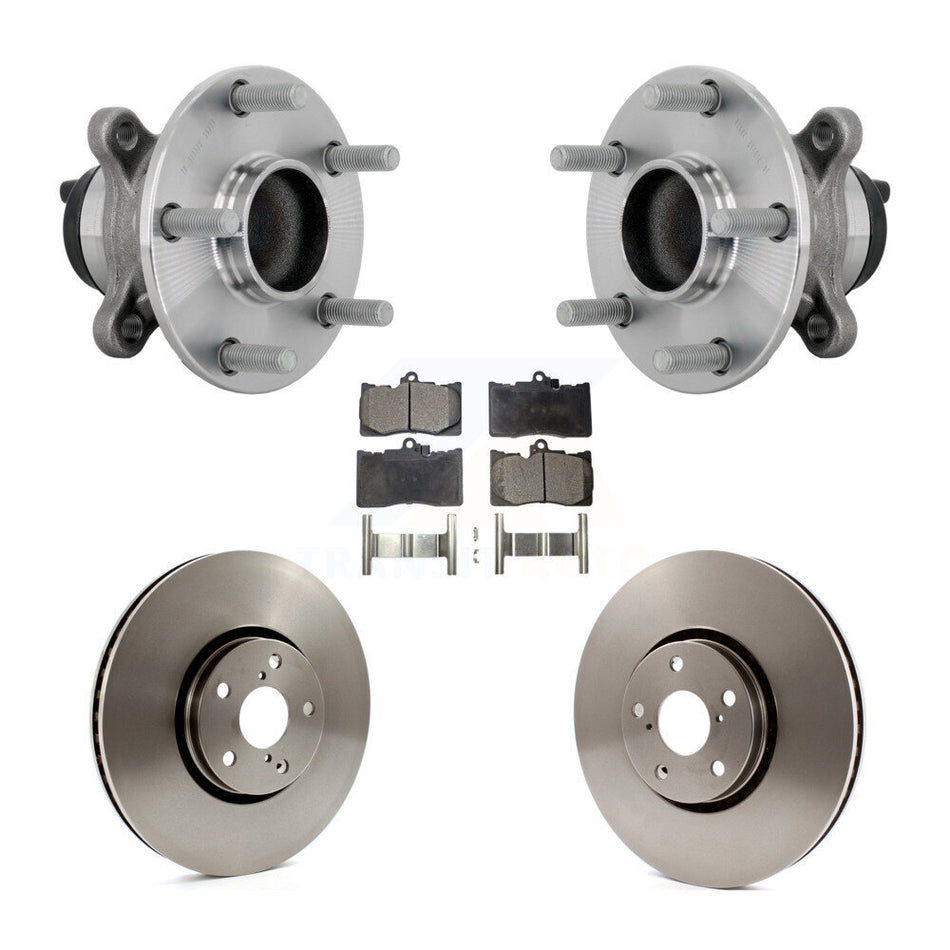 Front Hub Bearing Assembly Disc Brake Rotors And Pads Kit For Lexus IS350 IS300 IS200t KBB-133447