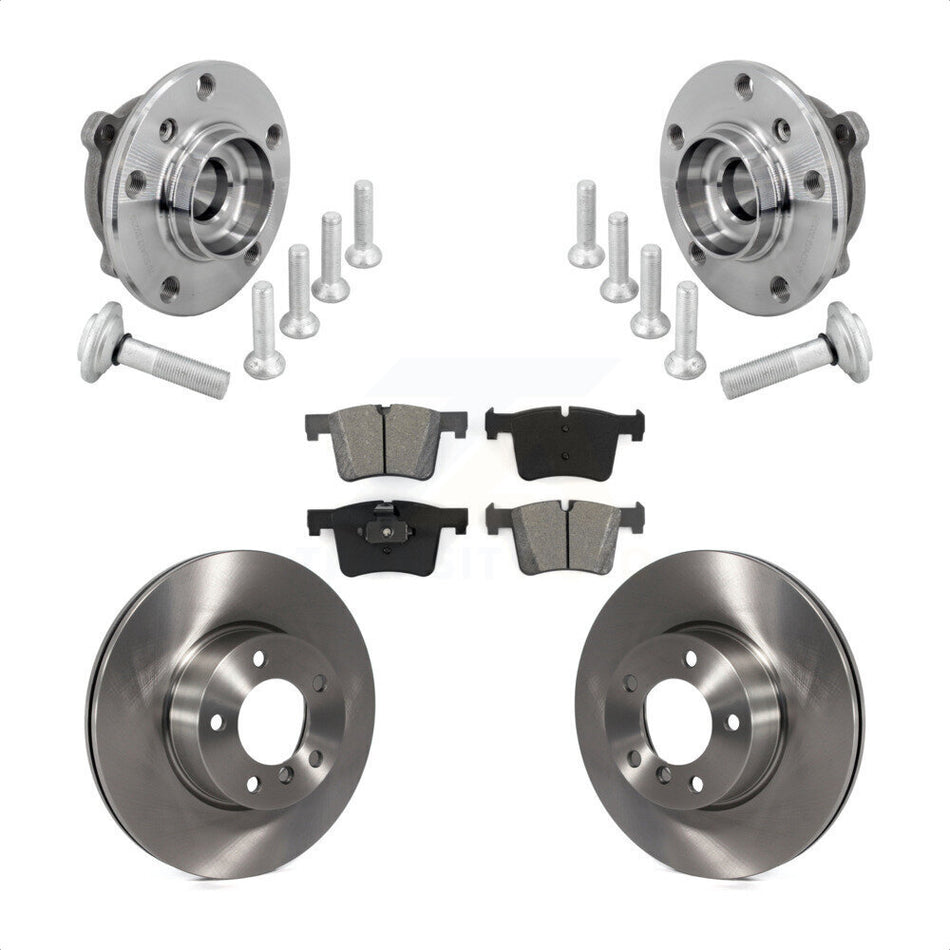 Front Hub Bearing Brake Rotor Pads Kit For BMW 330i xDrive 230i 430i Gran Coupe 320i 328d KBB-133449