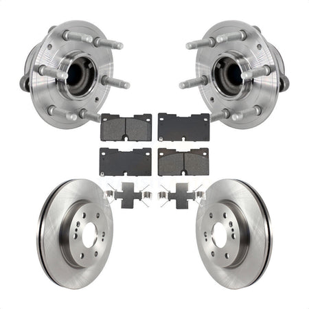 Front Hub Bearing Brake Rotor Pad Kit For Chevrolet GMC Silverado 1500 Sierra Yukon Tahoe KBB-133453