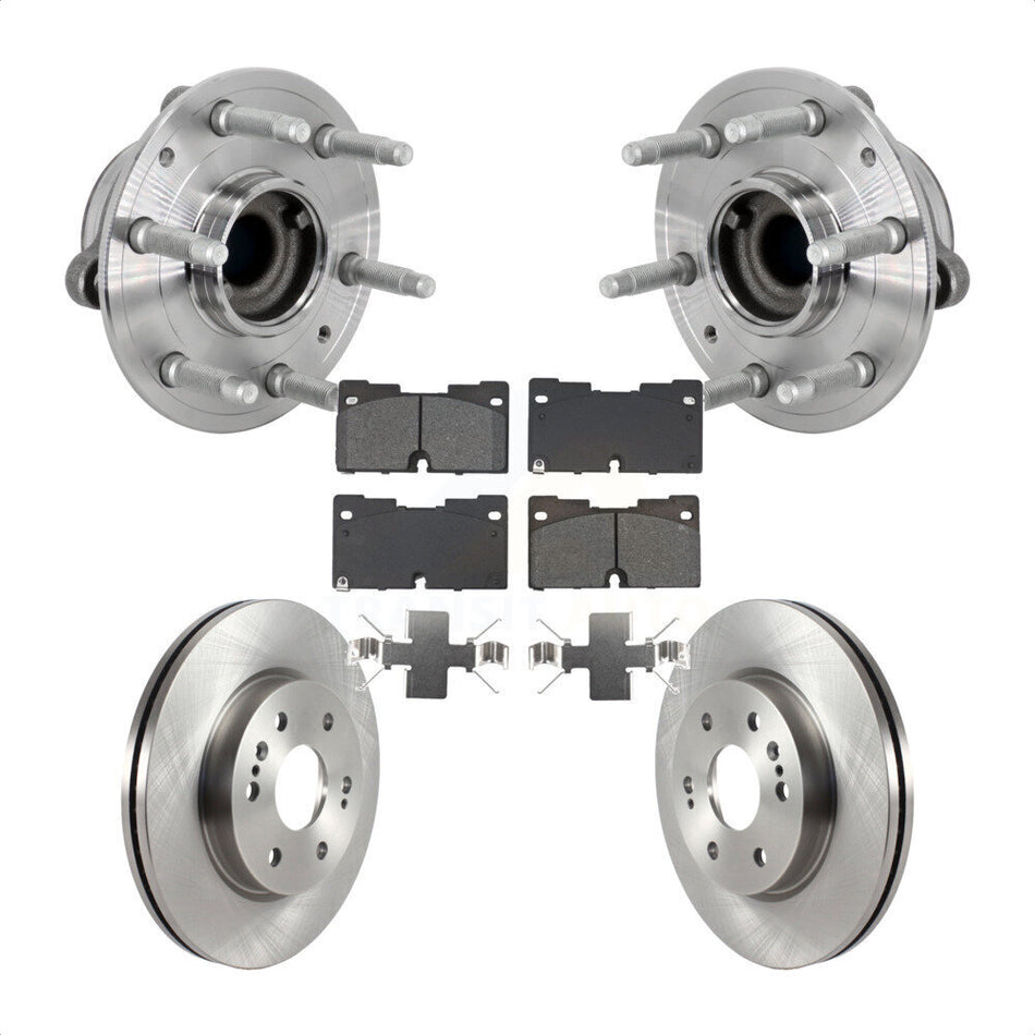 Front Hub Bearing Brake Rotor Pad Kit For Chevrolet GMC Silverado 1500 Sierra Yukon Tahoe KBB-133453