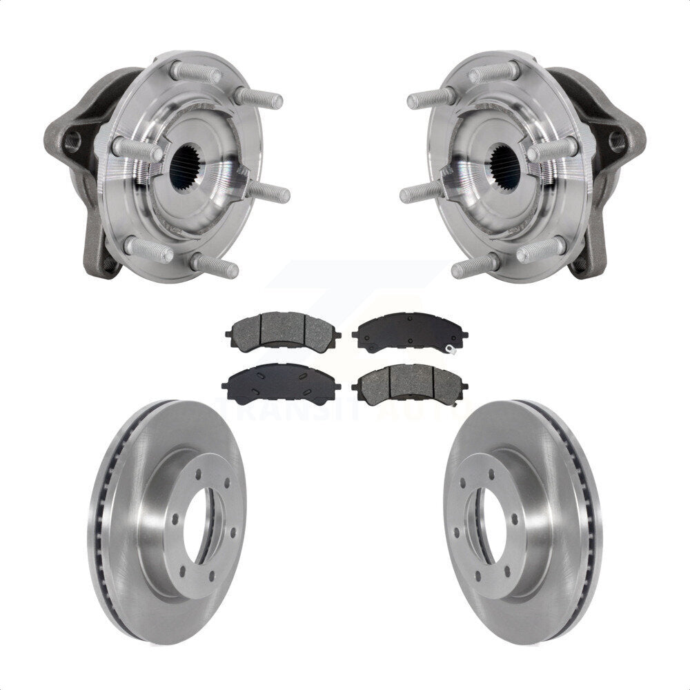 Front Hub Bearing Assembly Disc Brake Rotors And Pads Kit For 2019-2023 Ford Ranger 4WD KBB-133454
