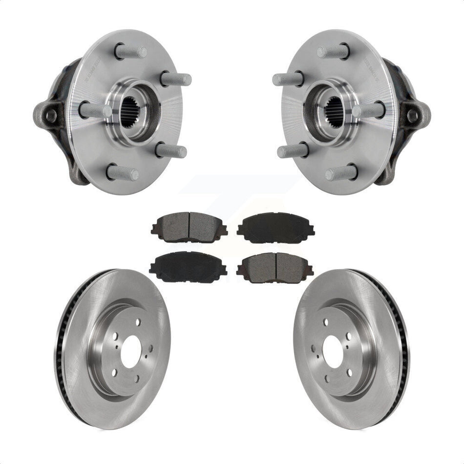 Front Hub Bearing Assembly Disc Brake Rotors And Pads Kit For Toyota RAV4 Venza KBB-133456
