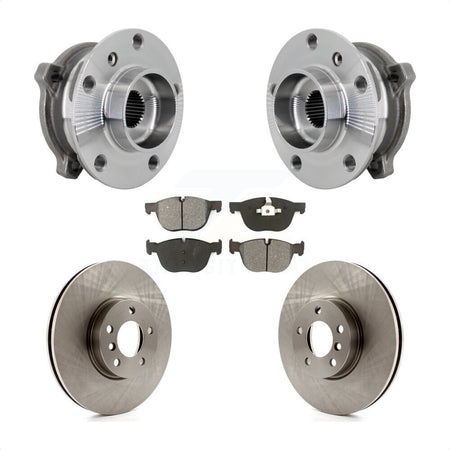 Front Hub Bearing Assembly Disc Brake Rotors And Pads Kit For BMW X5 X6 M12 x 1.25 Thread KBB-133462