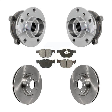 Front Hub Bearing Assembly Disc Brake Rotors And Pads Kit For BMW X5 X6 M12 x 1.25 Thread KBB-133463