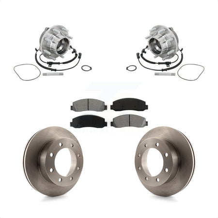 Front Hub Bearing Assembly Brake Rotor Pads Kit For Ford F-450 Super Duty Crew Cab Pickup KBB-133465