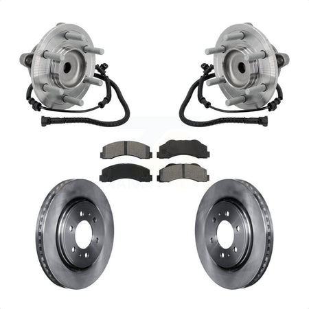 Front Hub Bearing Assembly Disc Brake Rotors And Pads Kit For 2015-2017 Ford F-150 RWD KBB-133467