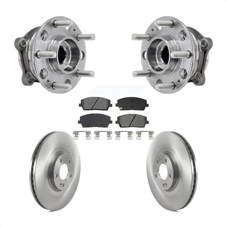 Front Hub Bearing Assembly Disc Brake Rotor & Pads Kit For Hyundai Palisade Kia Telluride KBB-133472
