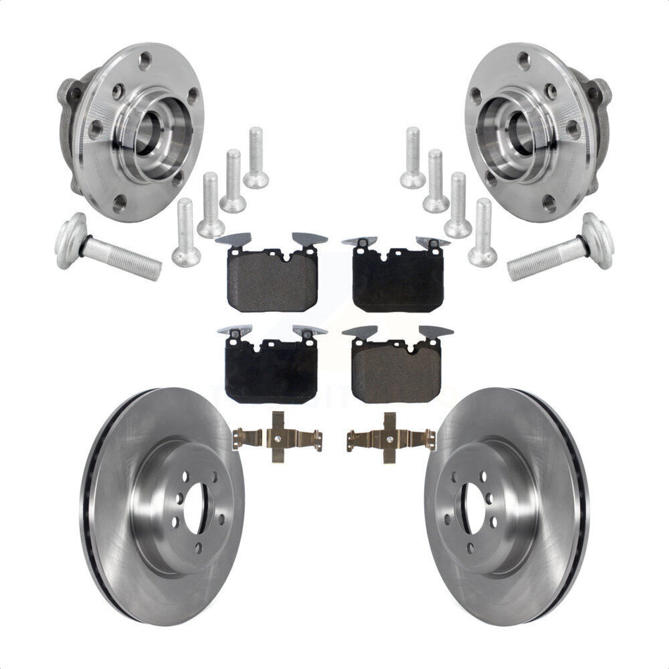 Front Hub Bearing Disc Brake Rotor & Pad Kit For BMW 340i xDrive 440i Gran Coupe M240i GT KBB-133481