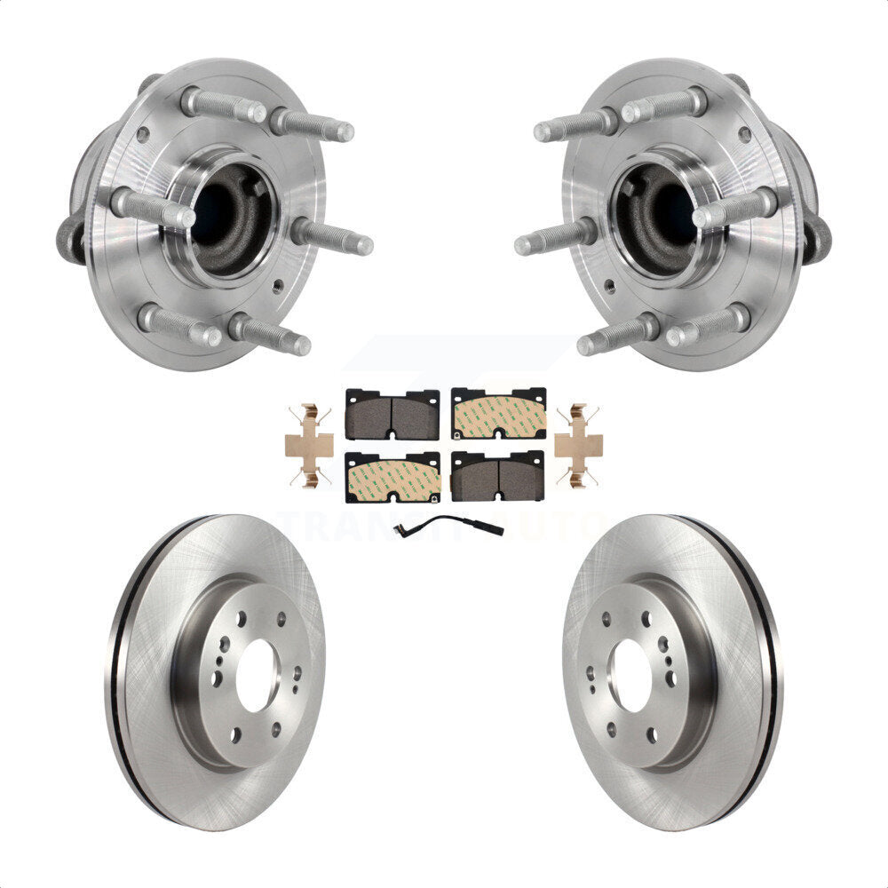 Front Hub Bearing Brake Rotor Pad Kit For Chevrolet GMC Silverado 1500 Sierra Yukon Tahoe KBB-133488