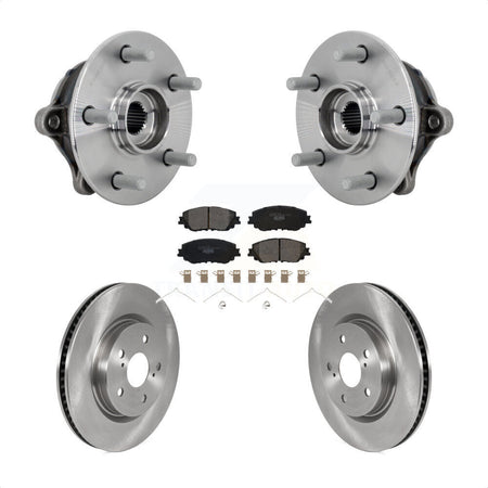 Front Hub Bearing Assembly Disc Brake Rotors And Ceramic Pads Kit For Toyota RAV4 Venza KBB-133489