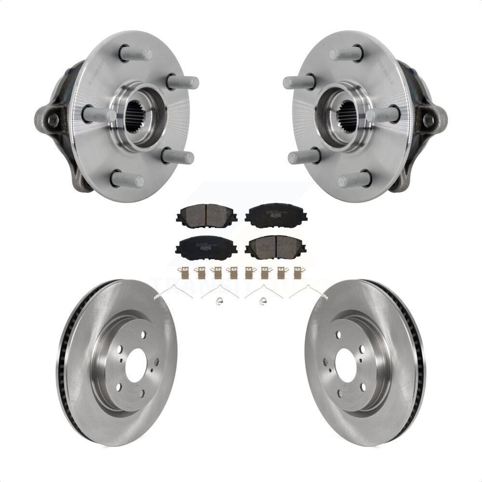 Front Hub Bearing Assembly Disc Brake Rotors And Ceramic Pads Kit For Toyota RAV4 Venza KBB-133489